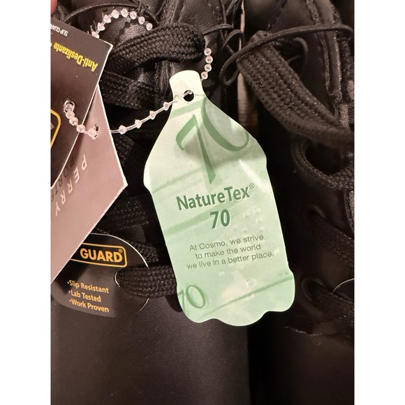 Perry Ellis Portfolio Men 10.5W Slip Guard Resistant Slip-On Black Work Shoes - Picture 6 of 8